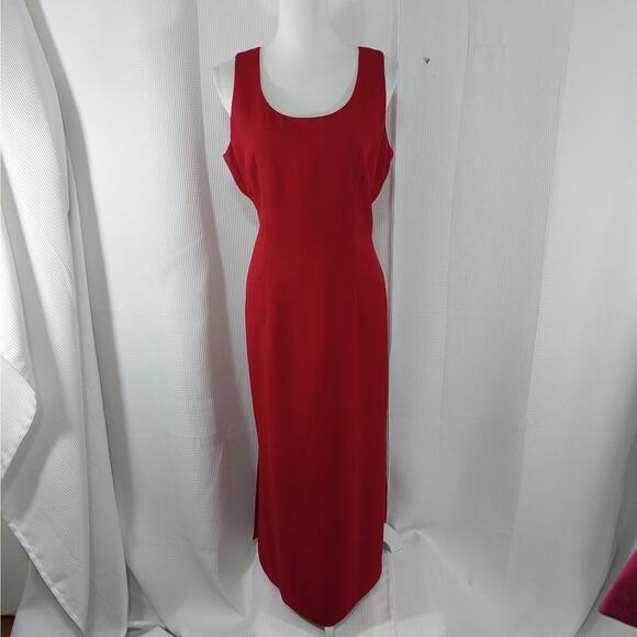 NWT! JESSICA HOWARD! RICH RED RIBBON TRIMMED 2 PC DRESS & JACKET SUIT SET! SZ 14 - Picture 4 of 10